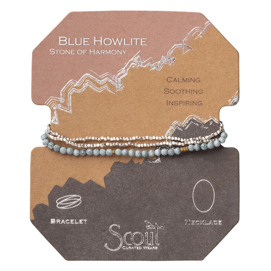 Scout Delicate Bracelet - Blue Howlite/Silver