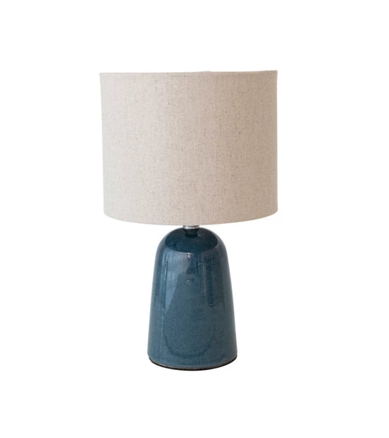Ceramic Table Lamp with Linen Shade