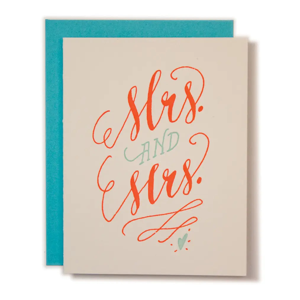 Mrs. & Mrs. Wedding Greeting Card