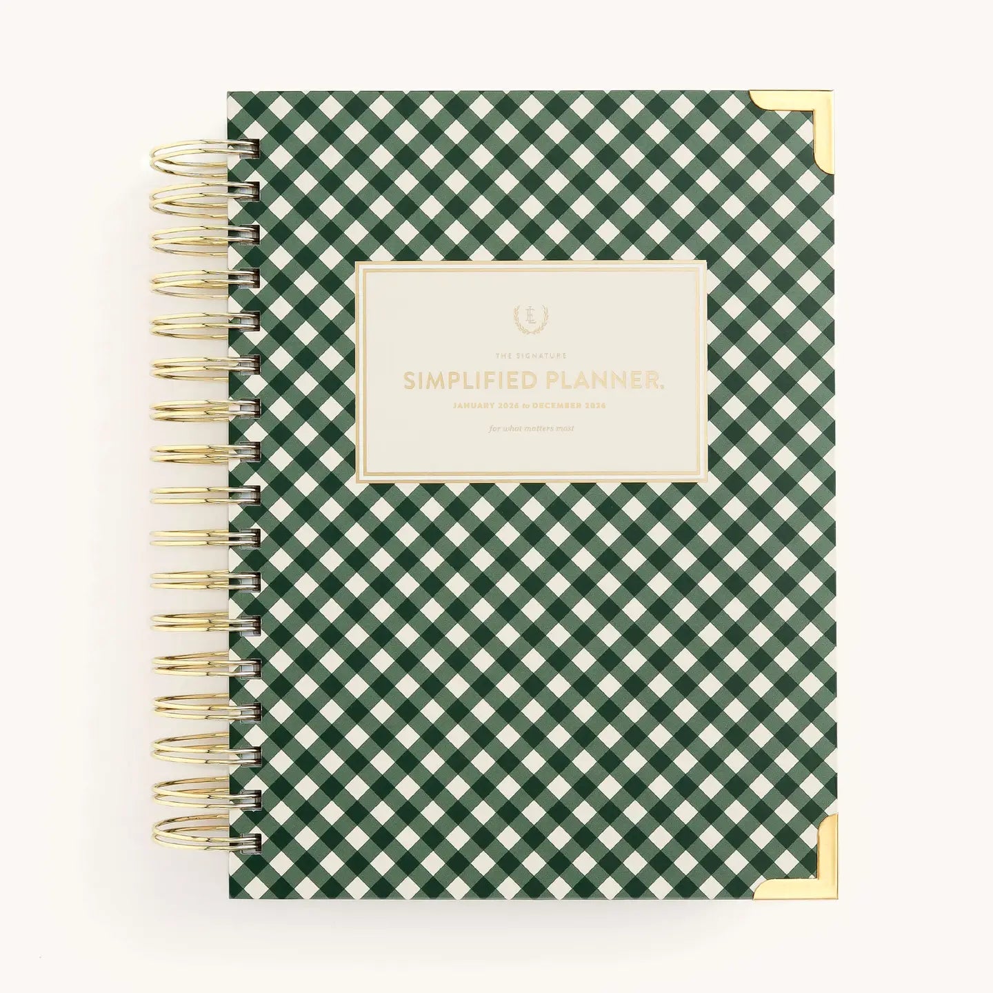 2026 Spiral Daily Simplified Planner - Camp Gingham