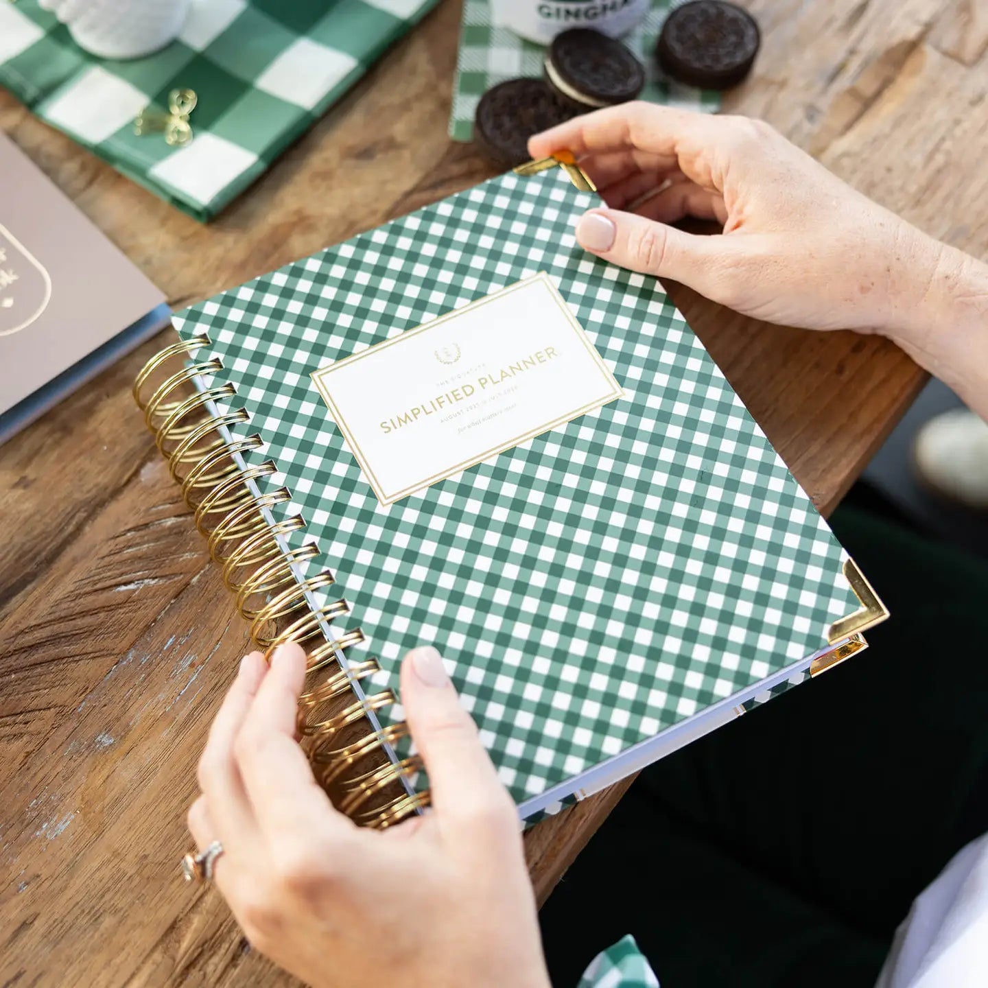 2026 Spiral Daily Simplified Planner - Camp Gingham