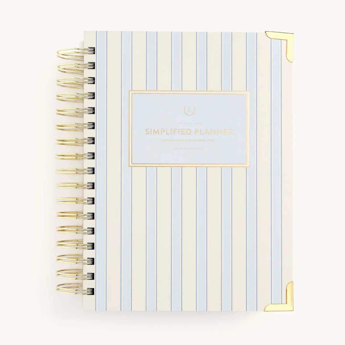 2026 Spiral Daily Simplified Planner - Serene Stripe