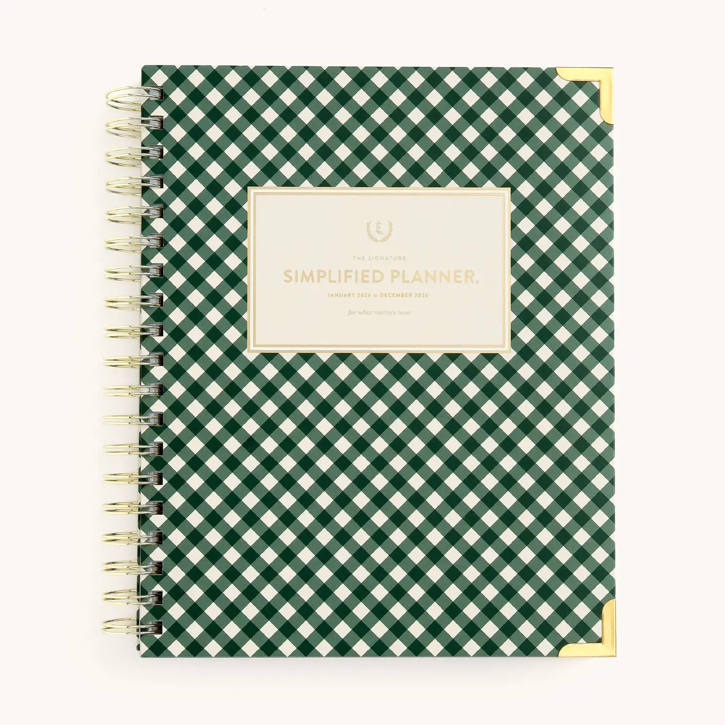 2026 Spiral Weekly Simplified Planner - Camp Gingham