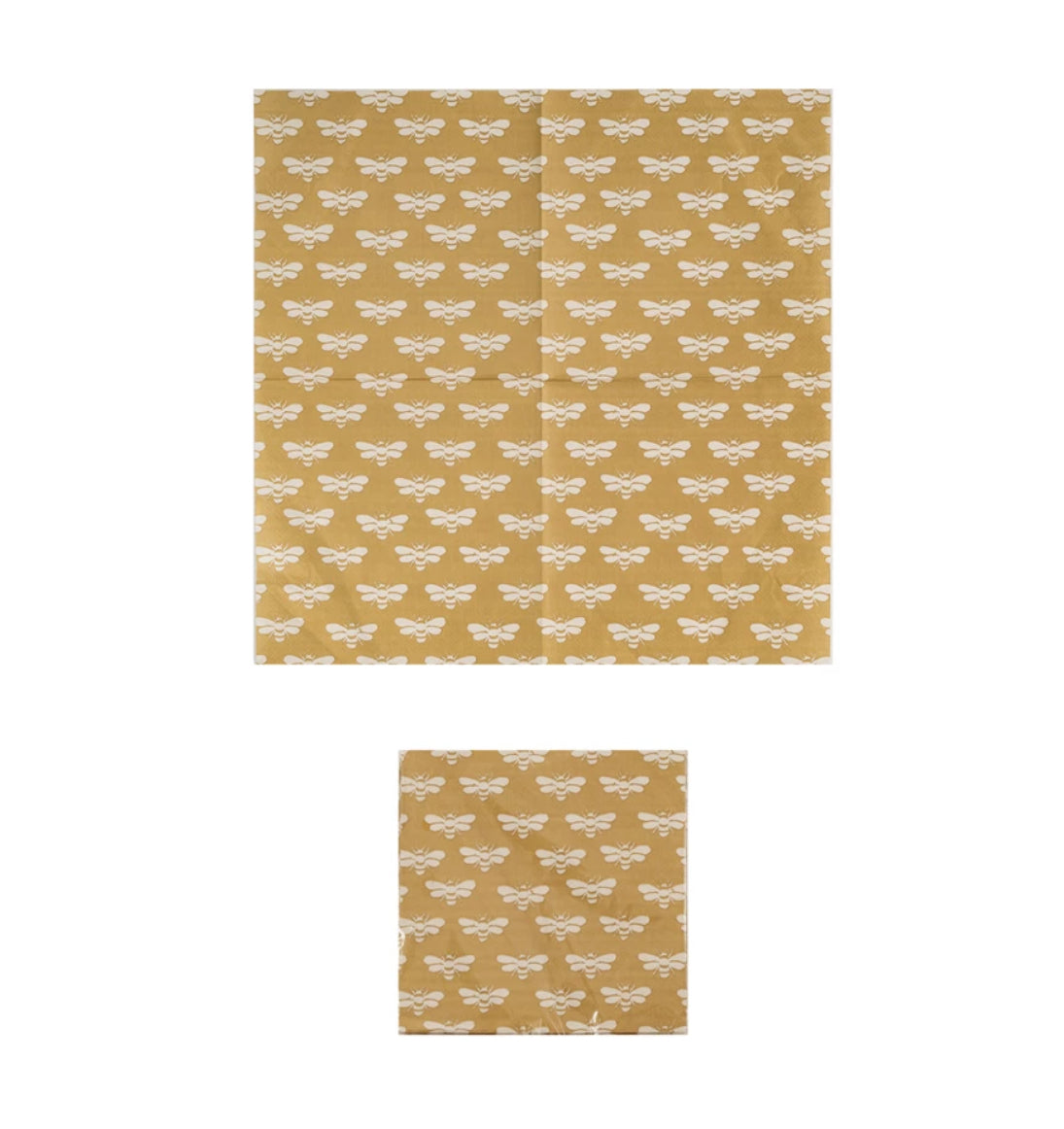 Paper Napkins with Bee Pattern