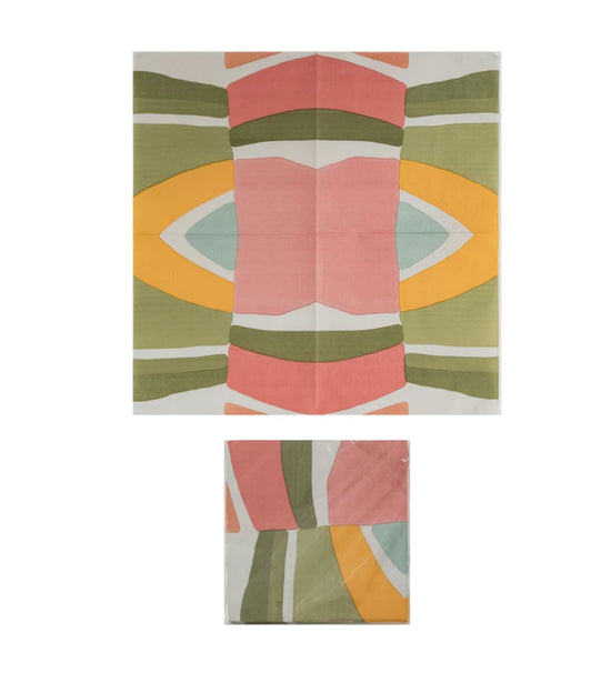 Paper Napkins with Abstract Pattern