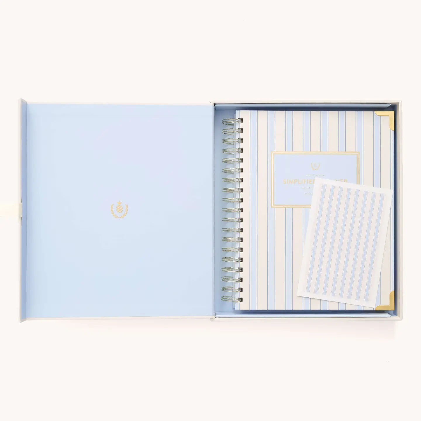 2026 Spiral Weekly Simplified Planner - Serene Stripe