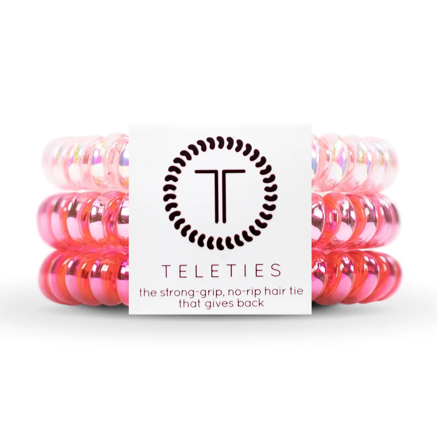 Small Spiral Hair Coils - Pack of 3 - Think Pink