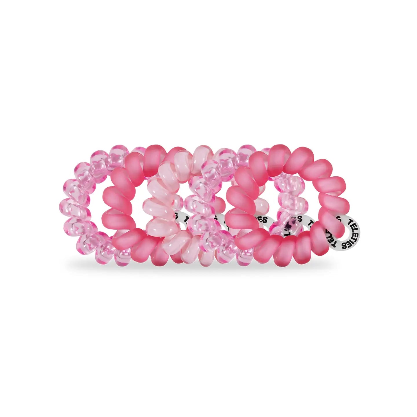 Tiny Spiral Hair Coils - Pack of 5 - Pretty in Pink