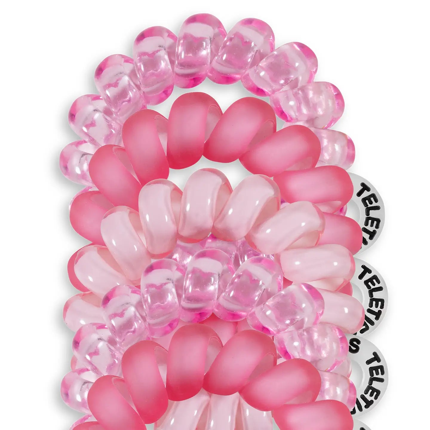 Tiny Spiral Hair Coils - Pack of 5 - Pretty in Pink