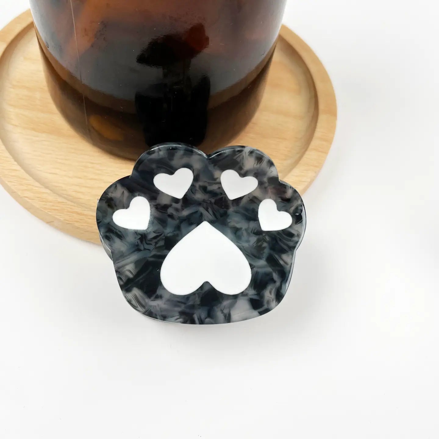 Cartoon Cat Claw Hair Clip - Dark Grey