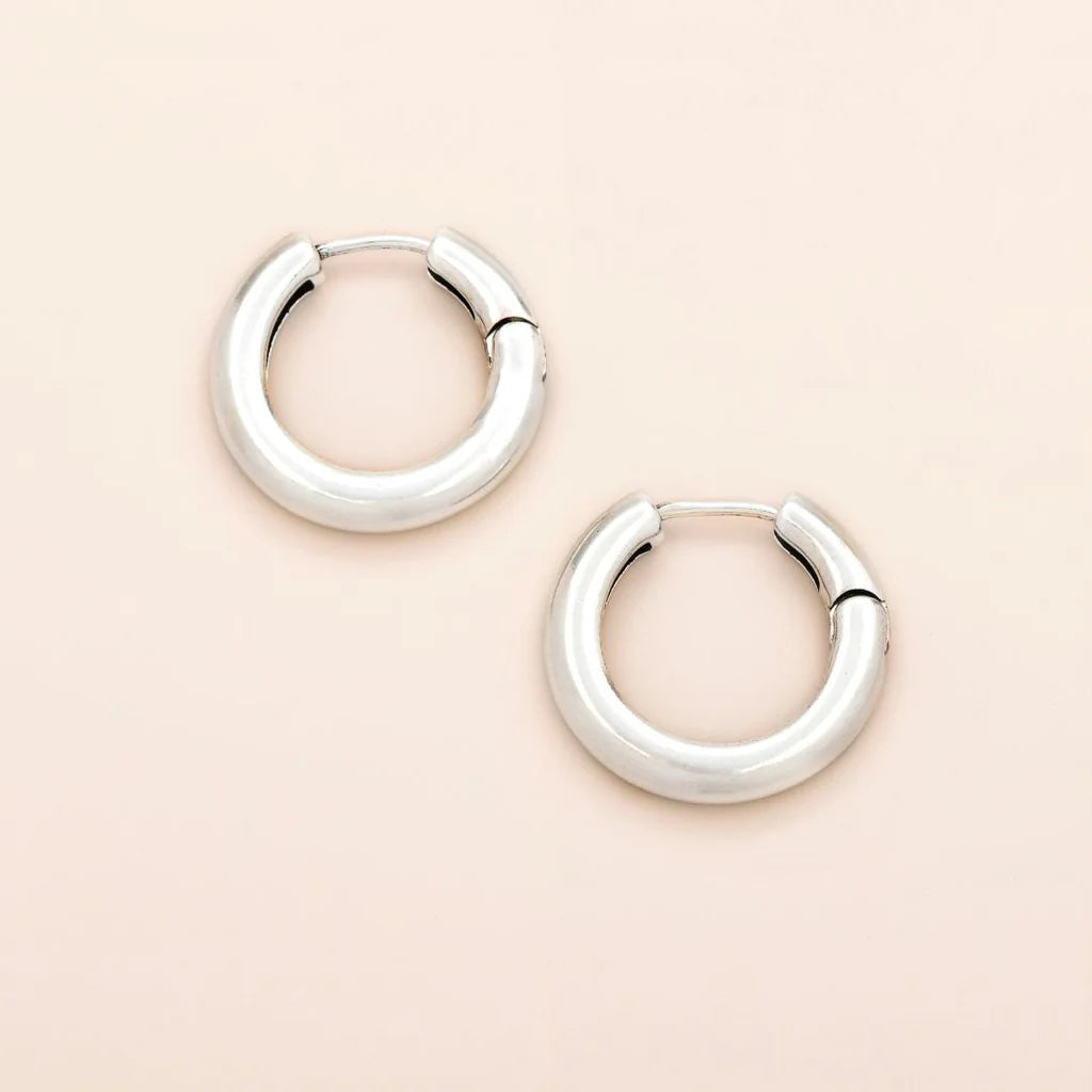 Medium Stellar Hoop - Silver