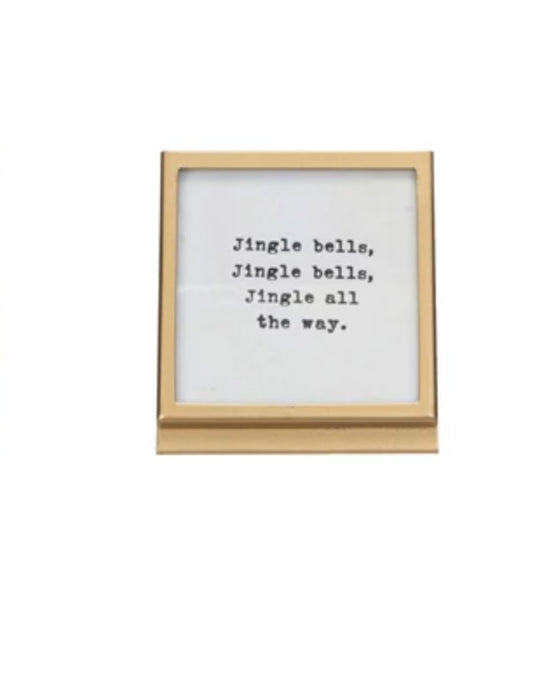 Metal Frame with Easel - Jingle Bells