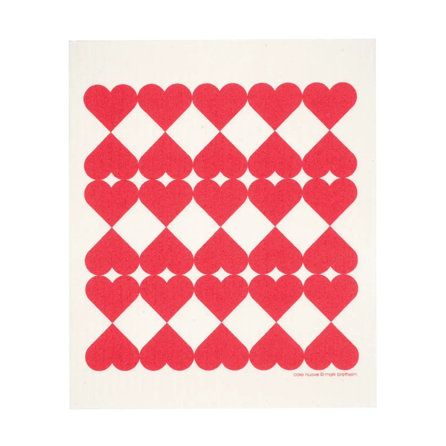 Swedish Dishcloth - Harlequin Hearts