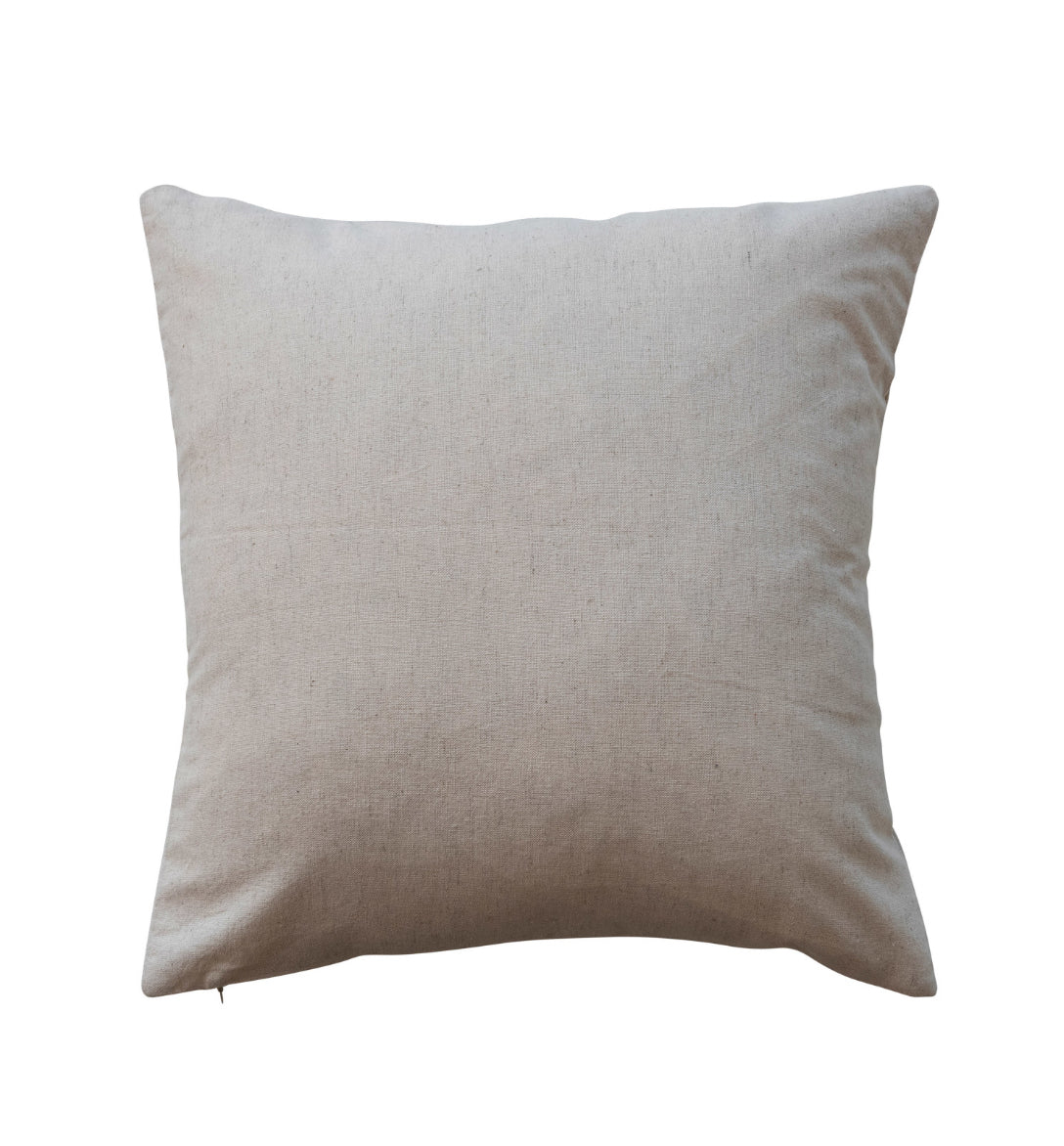 Cotton Printed Pillow with Skeleton Head