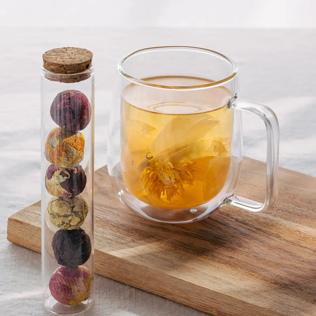 Blooming Tea Balls in Glass Tube