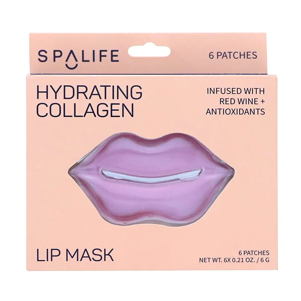 Hydrating Collagen & Red Wine Hydrogel Lip Masks - Package of 8