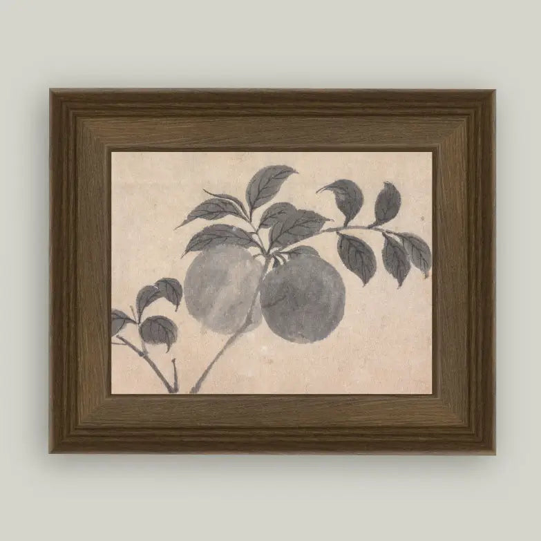 Branch of Fruit Bearing Tree Framed Antique Art