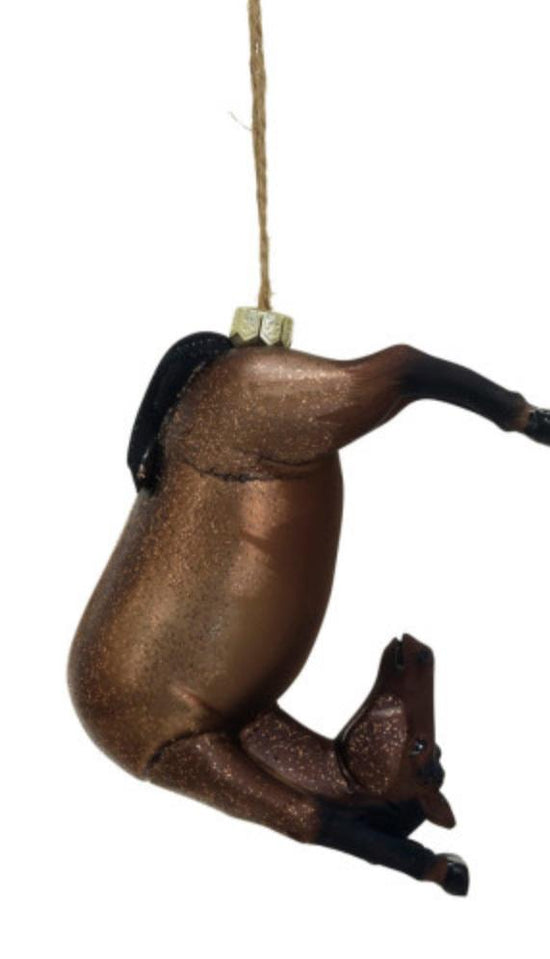 Farm Animal Yoga Holiday Ornament - Horse