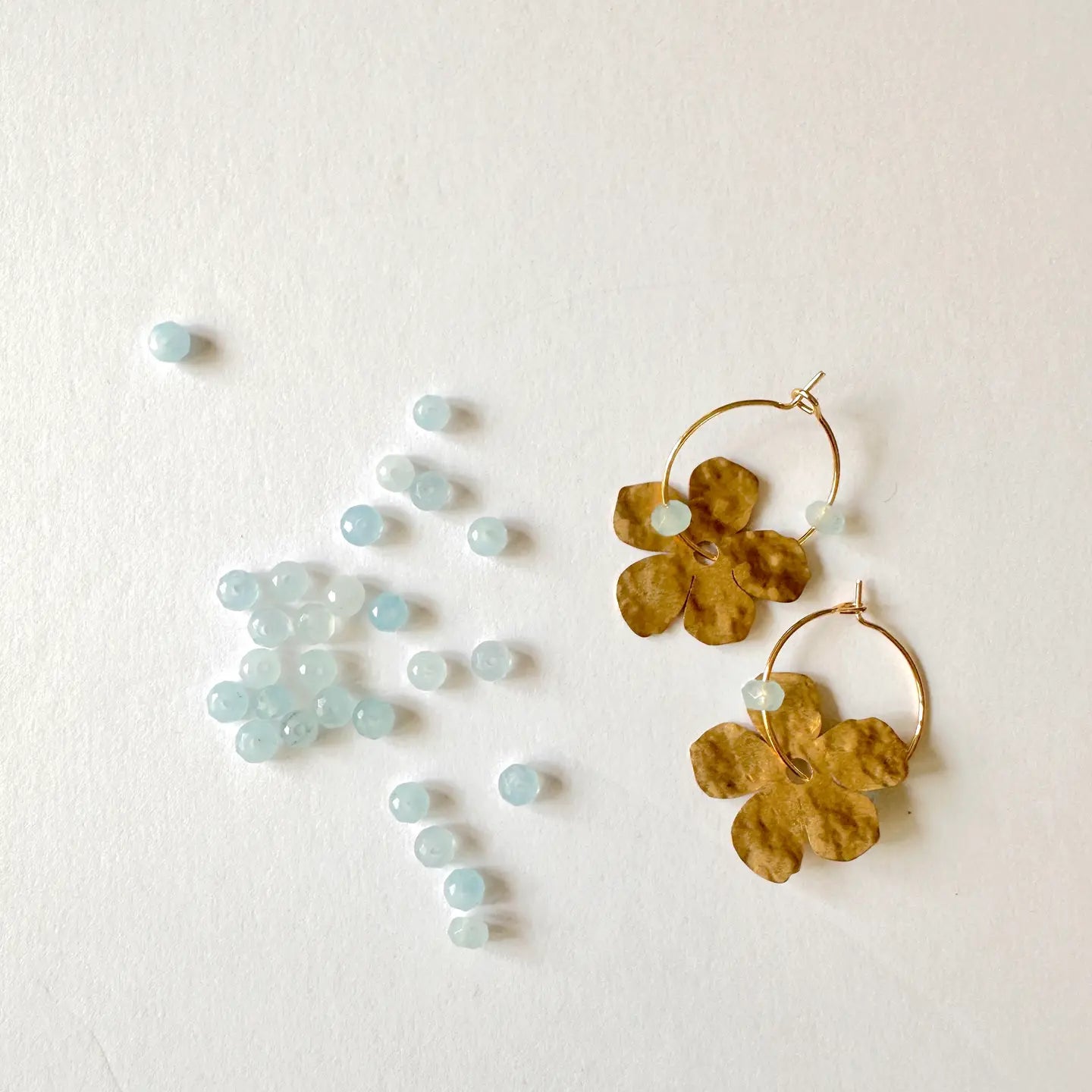 Fleur Earrings - Light Blue