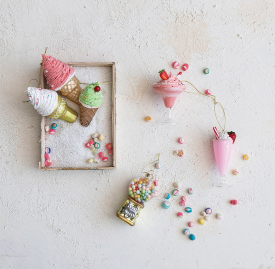 Whipped Drink with Straw Holiday Ornament