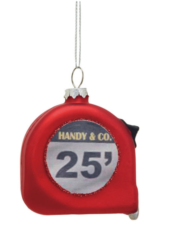 Measuring Tape with Glitter Holiday Ornament