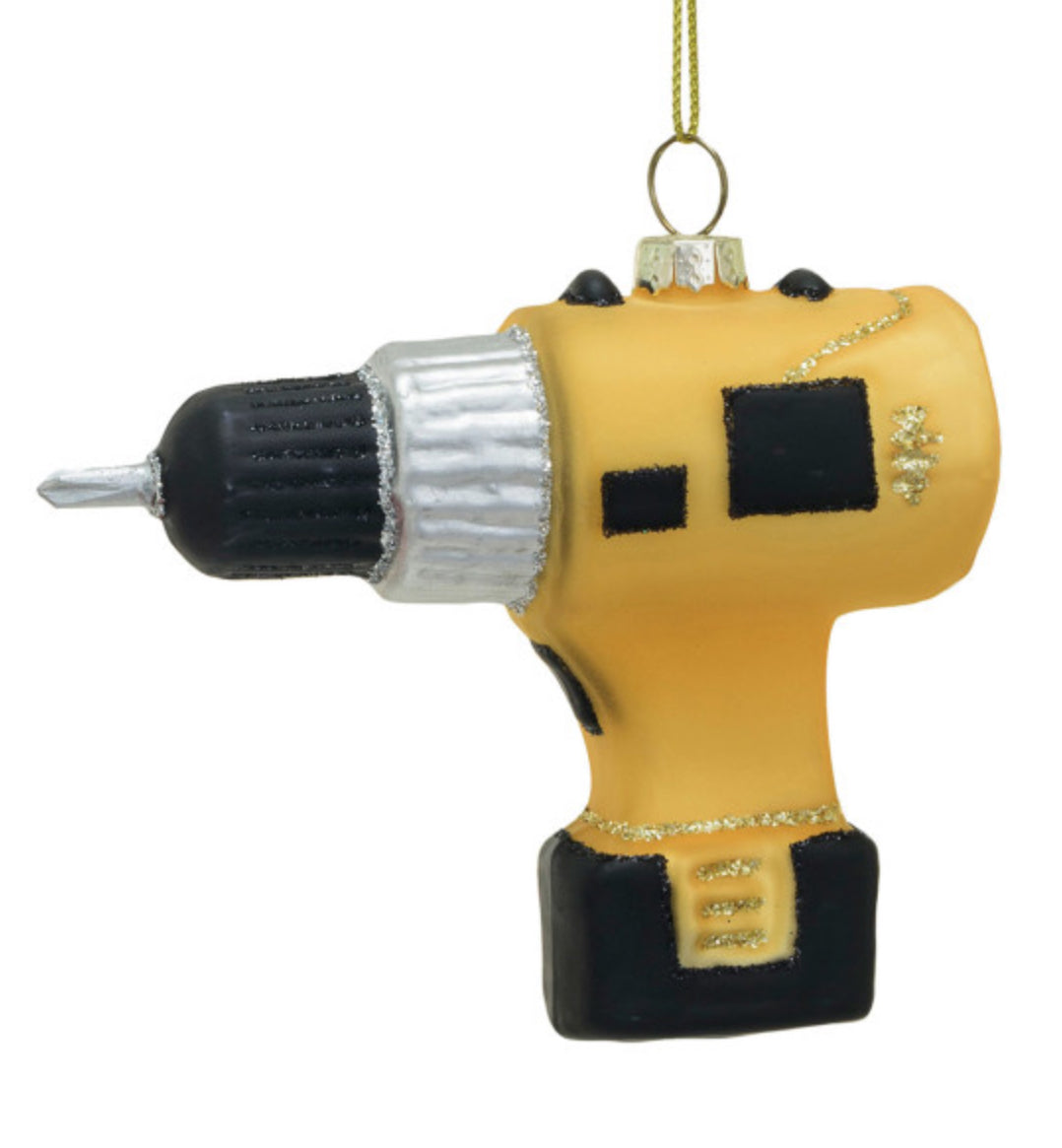 Drill Tool with Glitter Holiday Ornament