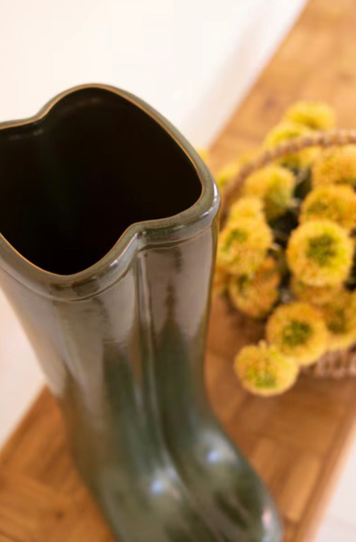 Ceramic Boot Vase/Umbrella Holder