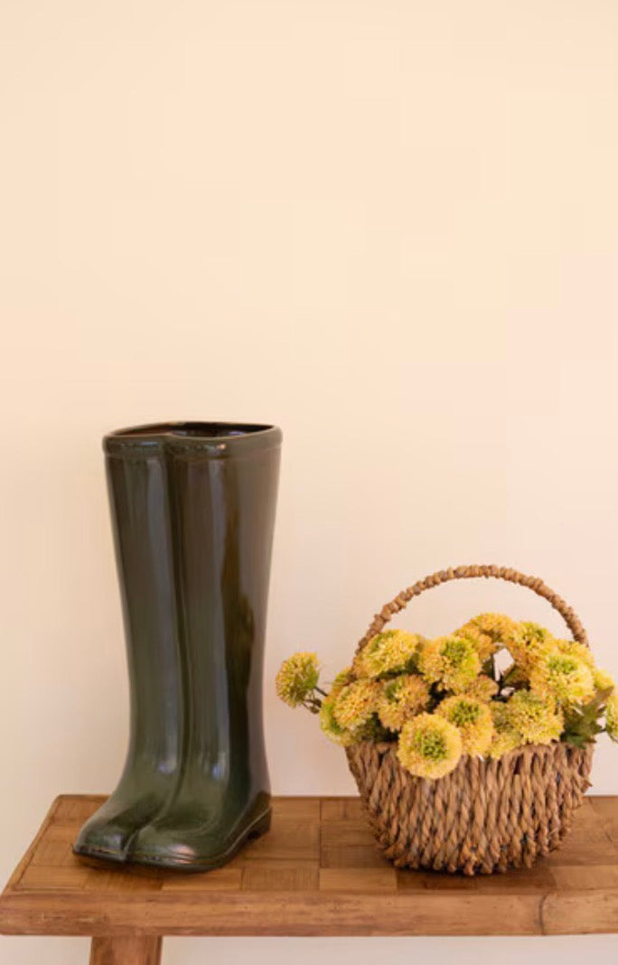 Ceramic Boot Vase/Umbrella Holder