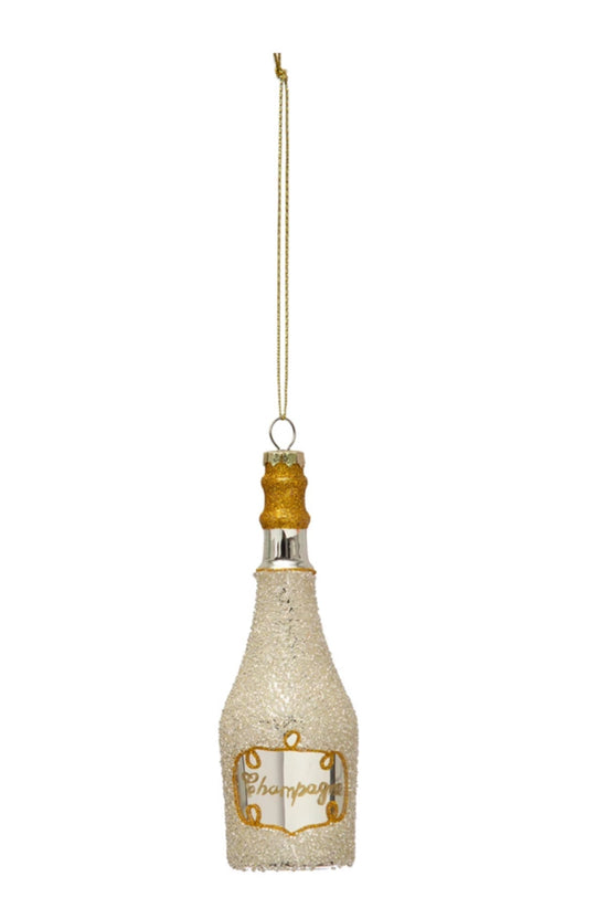 Champagne Bottle Holiday Ornament