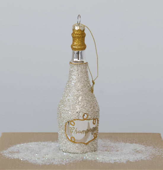 Champagne Bottle Holiday Ornament