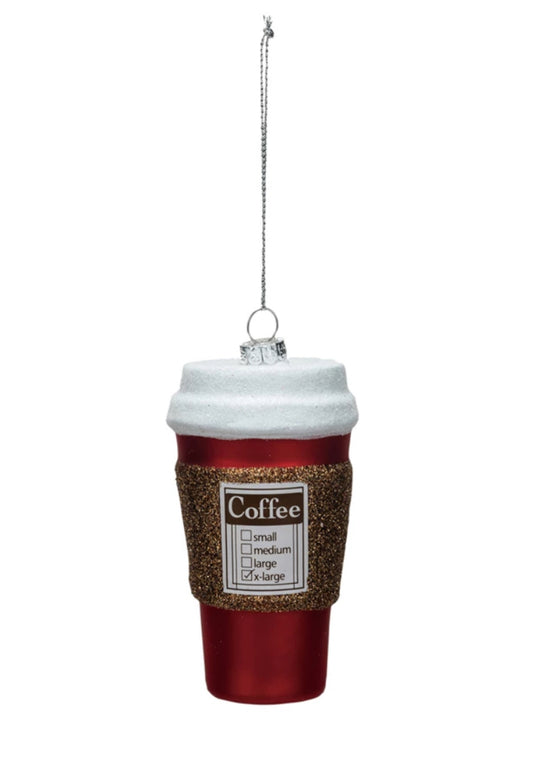 "Coffee" To Go Cup Holiday Ornament