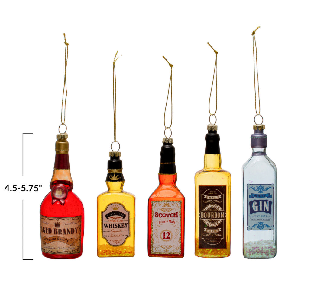 Liquor Bottle Holiday Ornament - Scotch