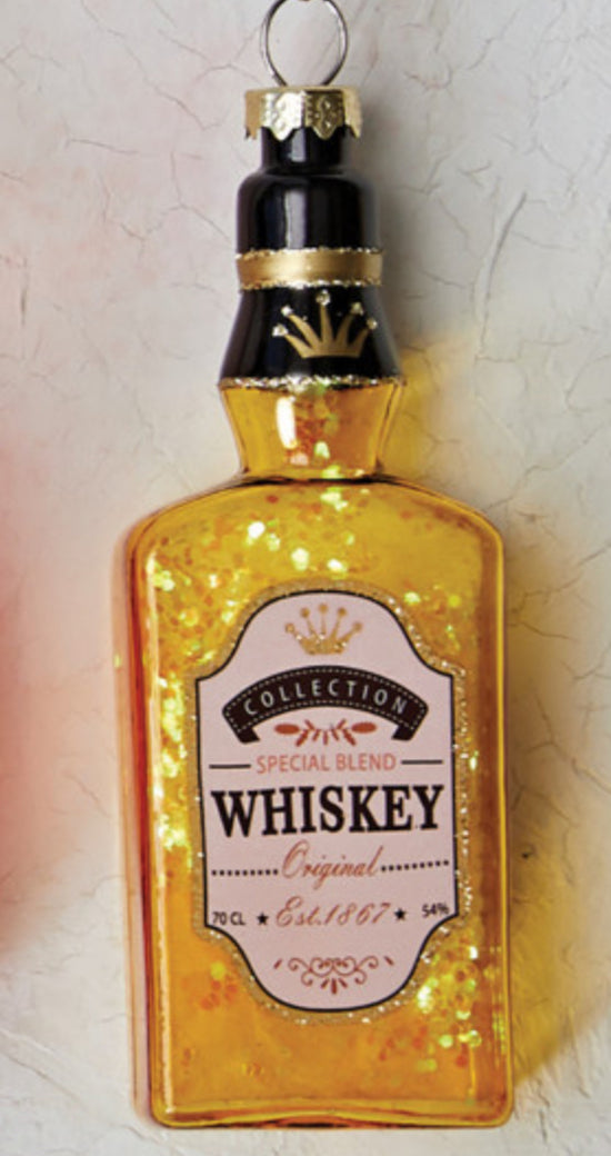 Liquor Bottle Holiday Ornament - Whiskey