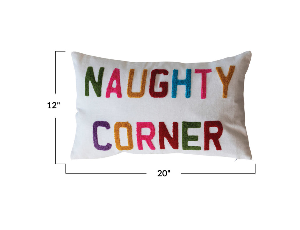 Naughty Corner Throw Pillow