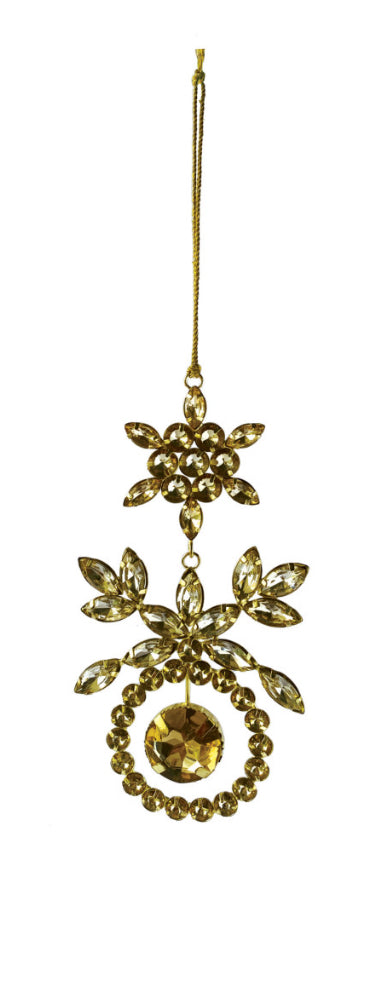 Jewel Holiday Ornament - Gold