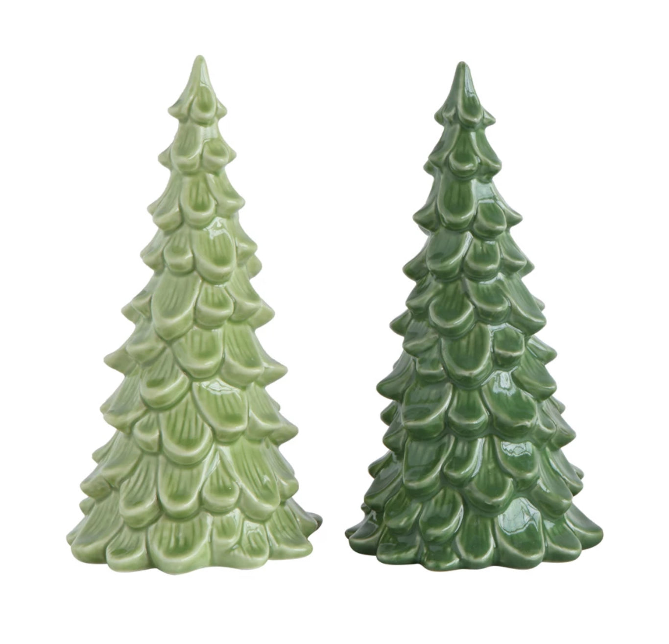 Stoneware Evergreen Tree - Light Green