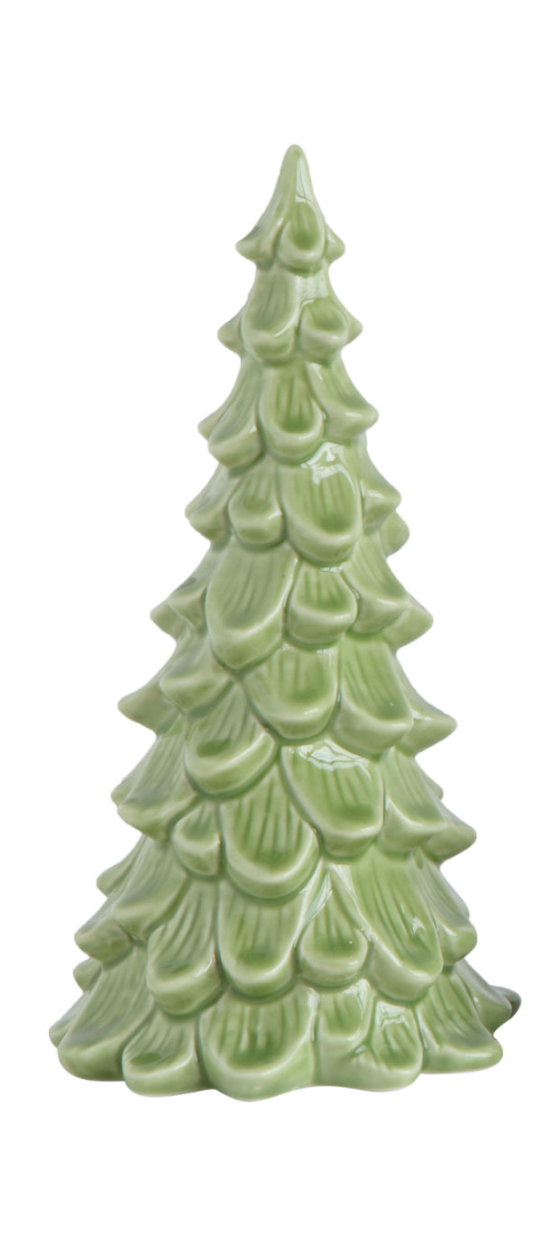 Stoneware Evergreen Tree - Light Green