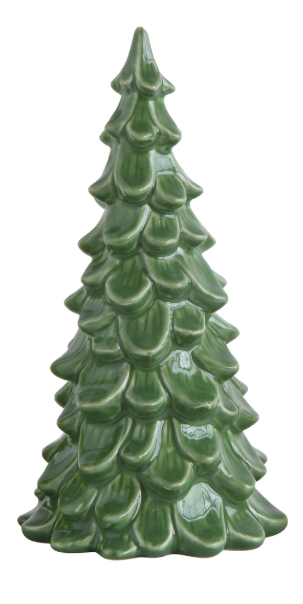 Stoneware Evergreen Tree - Dark Green