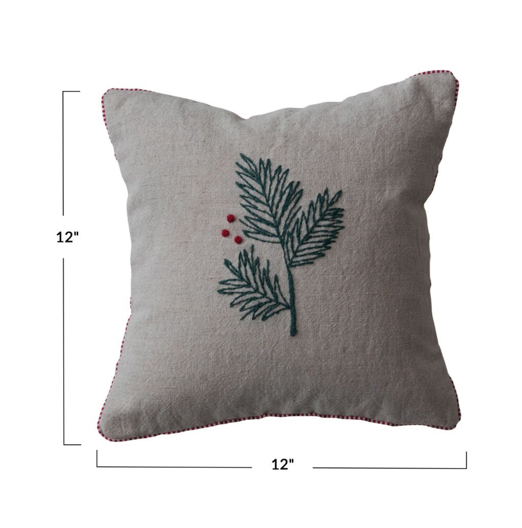 Holly and Berries Throw Pillow