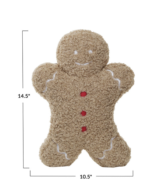 Gingerbread Man Throw Pillow