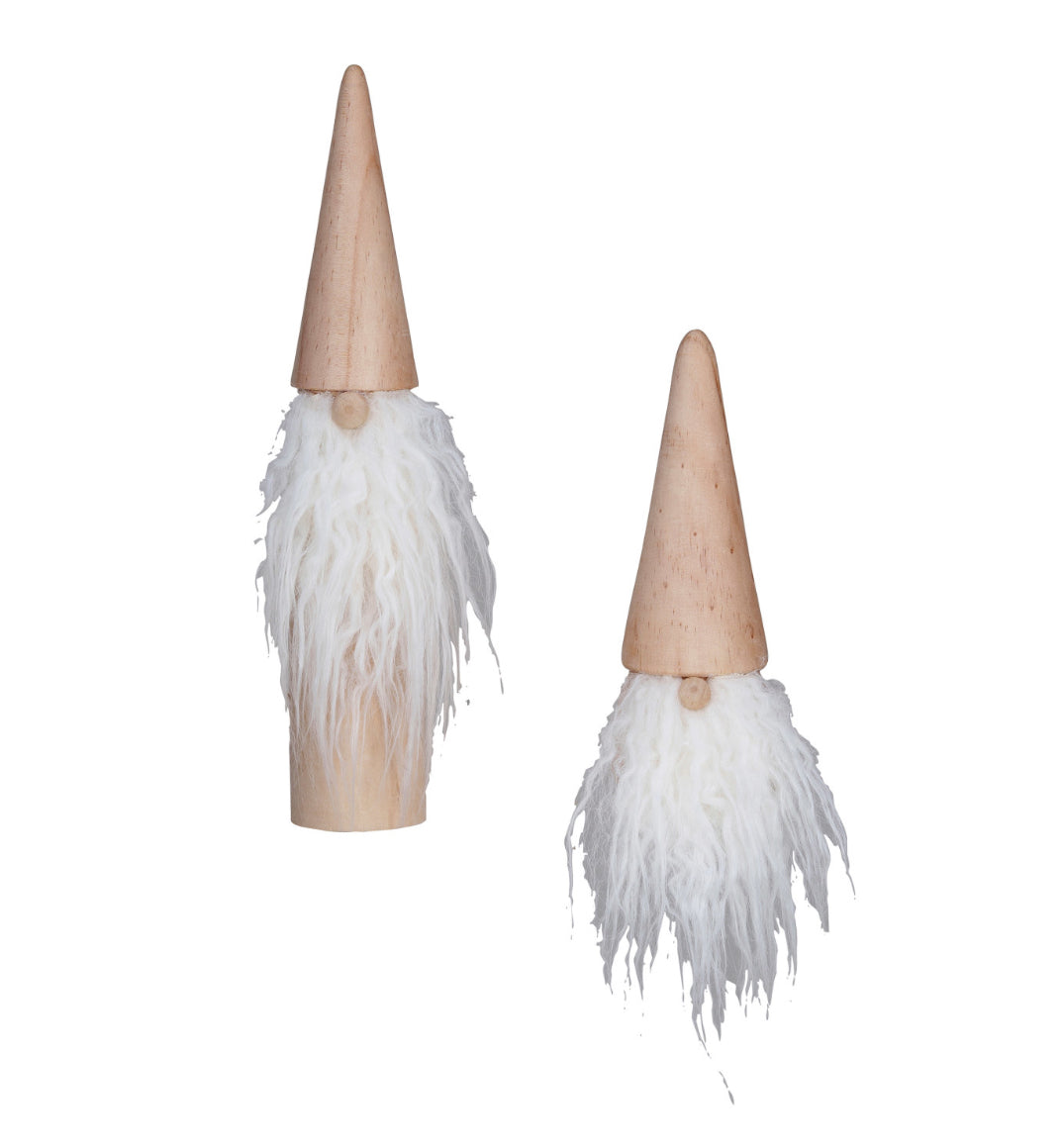 Wood & Faux Fur Gnome - Short