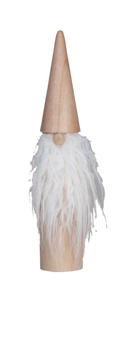 Wood & Faux Fur Gnome - Tall