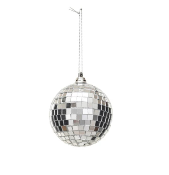 Glass & Foam Disco Ball Holiday Ornament