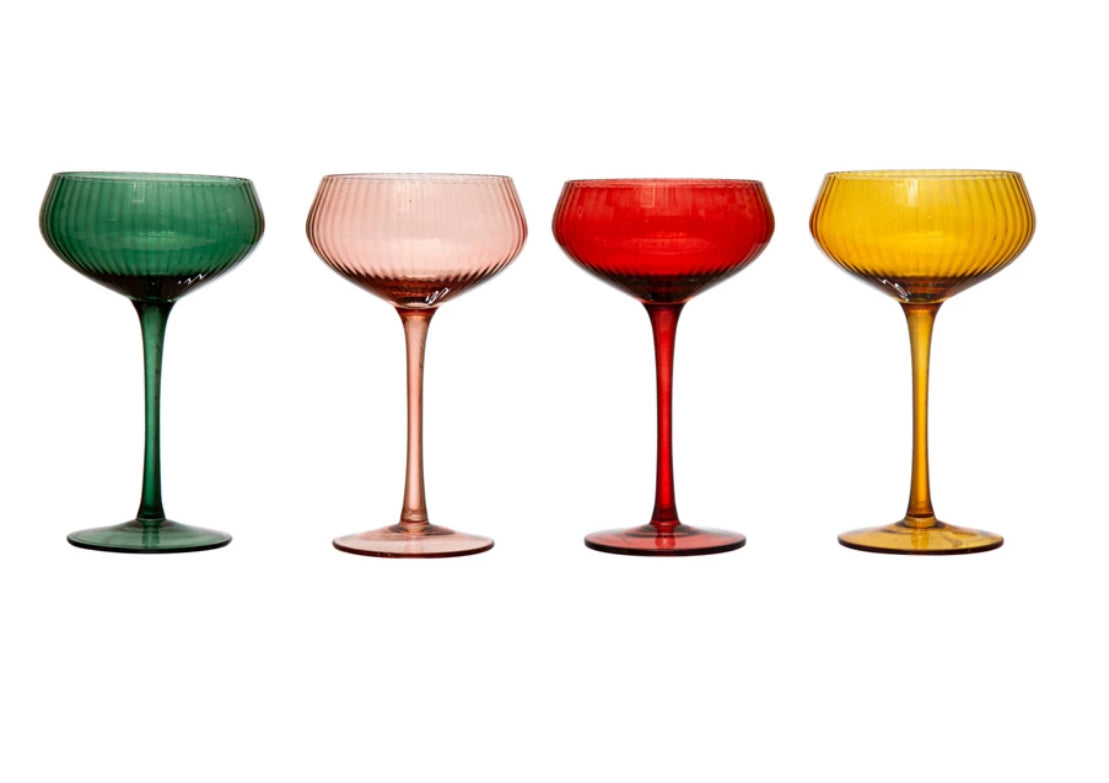 Stemmed Champagne/Coupe Glass - Red