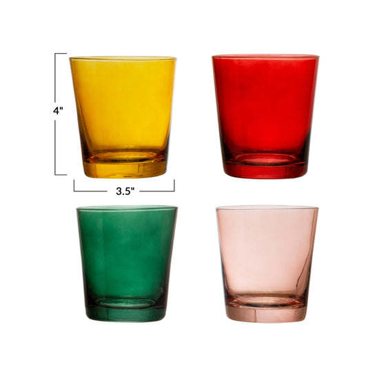 Low Ball Drinking Glass - Green