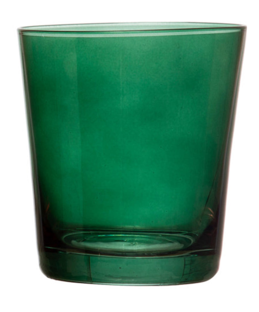 Low Ball Drinking Glass - Green