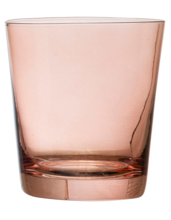 Low Ball Drinking Glass - Pink