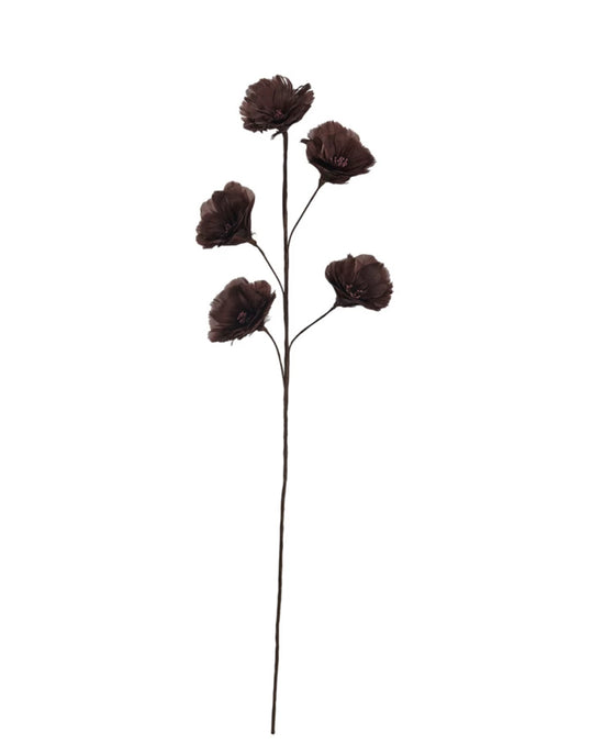 Feather Flower Stem - Burgundy