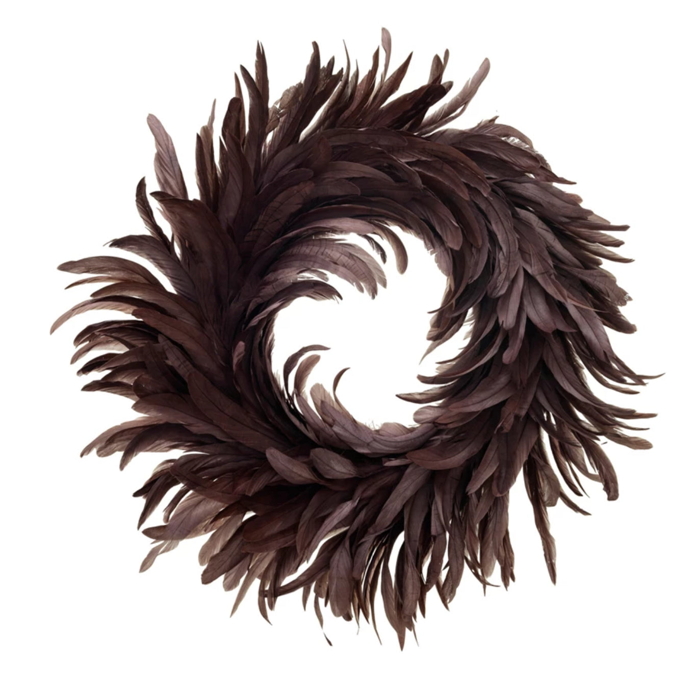 Feather Wreath - Burgundy