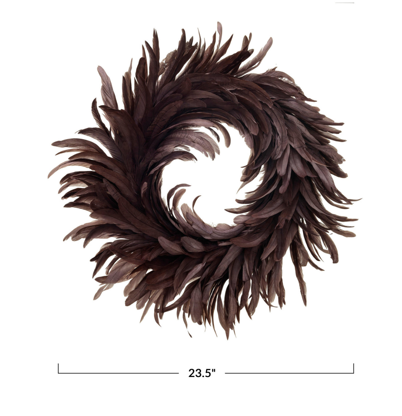 Feather Wreath - Burgundy